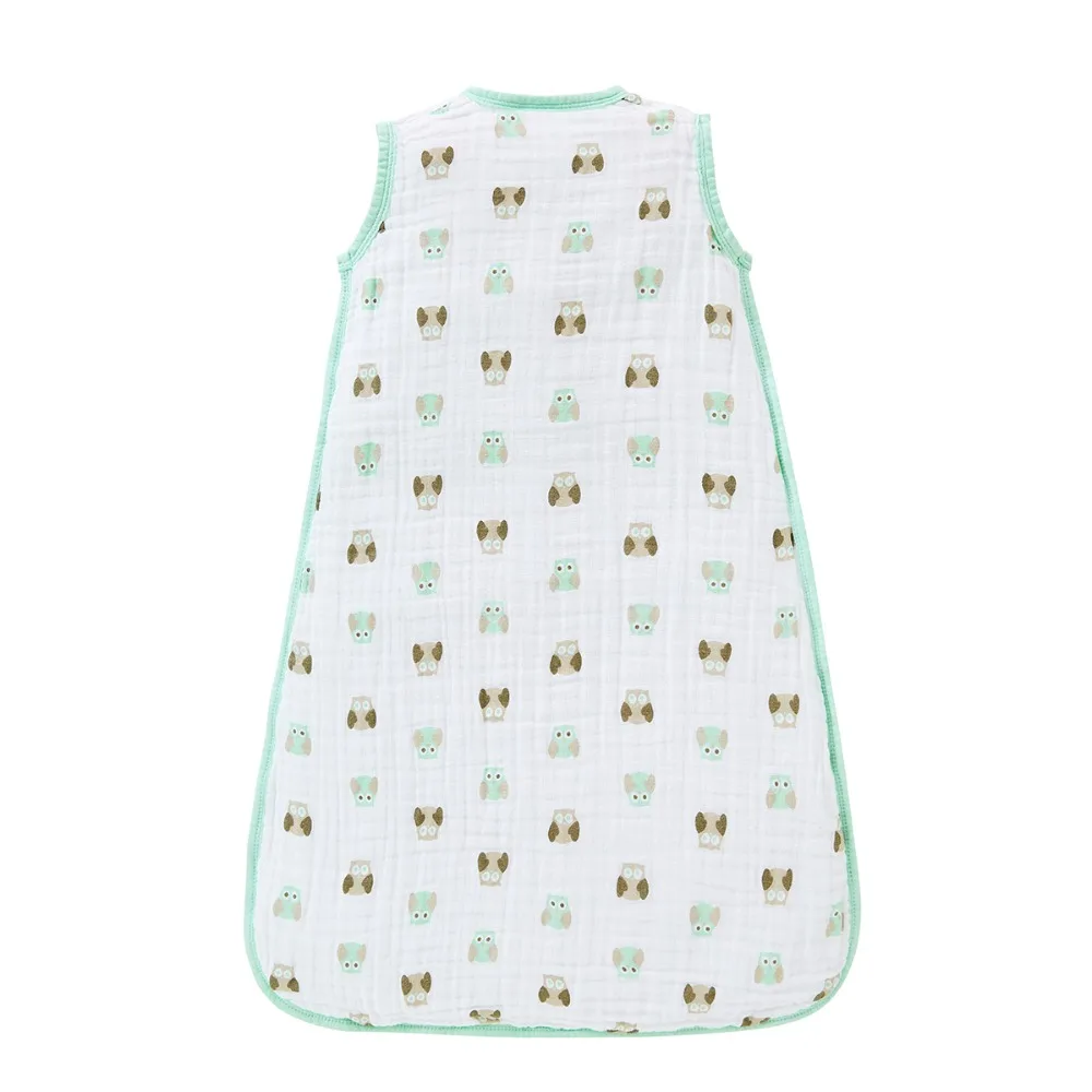 LionBear/детский спальный мешок-конверт для новорожденных, 4 слоя, 6-12 месяцев, муслин, хлопок, 2 молнии, спальные мешки, детские постельные принадлежности