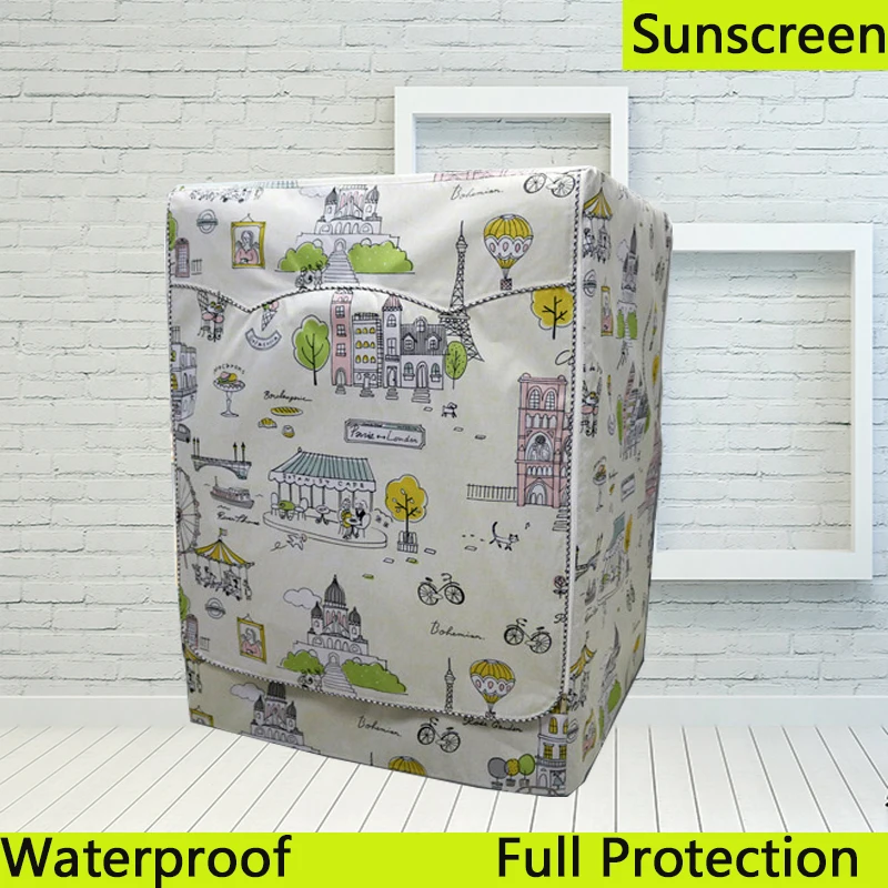 Comprar SRYSJS dibujos animados impermeable lavadora cobertura de la secadora protector solar Passprot CUBIERTA Cubierta cubierta de protección de plata