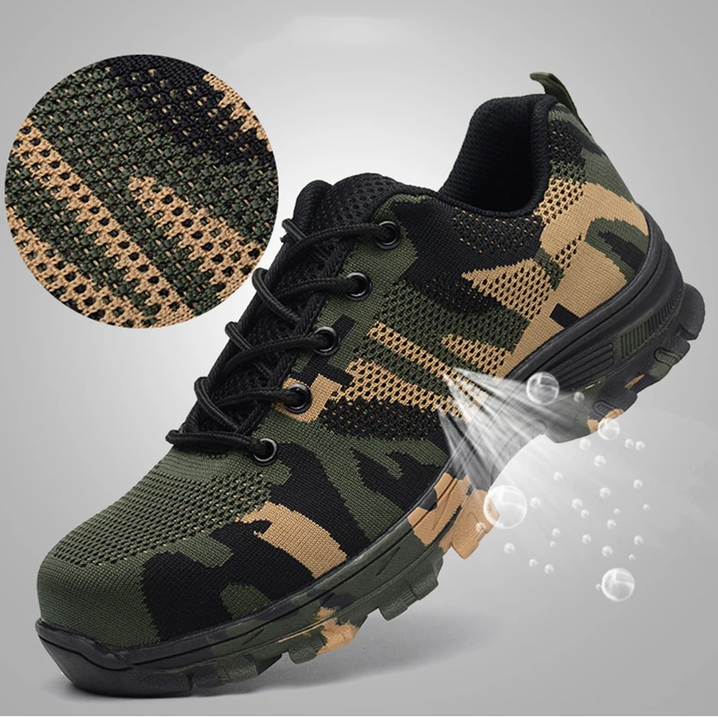 Outdoor Men Hiking Steel Head Safety Protective Shoe Breathable Comfort Anti-skid Wear Protection Sneakers Women Trekking Shoe Outdoor Men Hiking Steel Head Safety Protective Shoe Breathable Comfort Anti-skid Wear Protection Sneakers Women Trekking Shoe