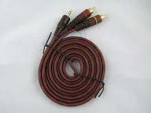 3.5 to double RCA 3.5 mm double lotus audio line Computer speakers line Speakers sound line 5M 16ft