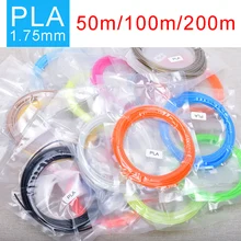 SMAFFOX 3D caneta filament PLA 1.75 milímetros 20 cores 5 metros de comprimento cor 1 3D caneta impressora de filamento pla smelless, sem fumaça e material de impressão