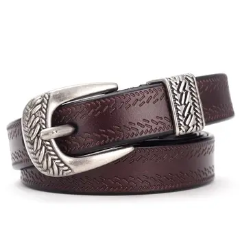

Womens Belt with Metal female cowhide strape leather waistband Belts for Women luxury lady cintos ceinture New width:1.8cm