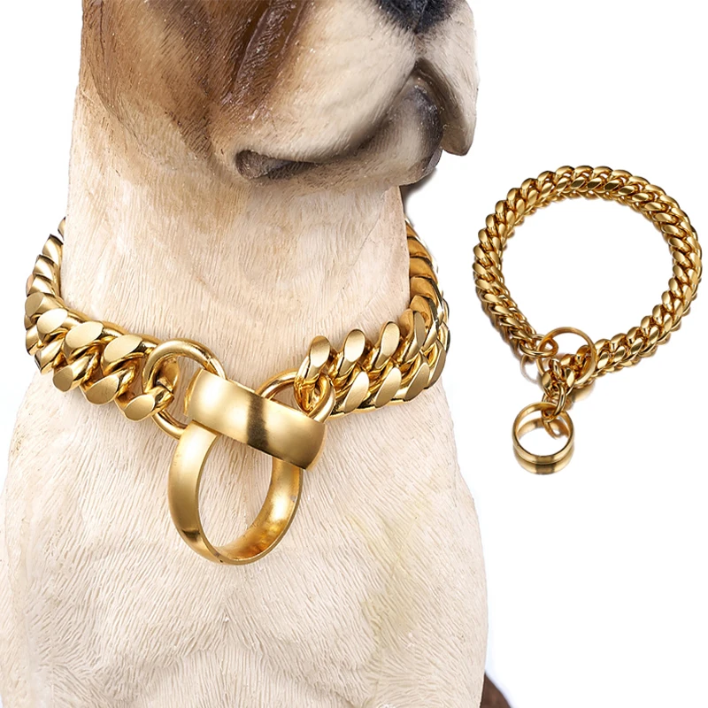 

Gold Chains Dog Pet Leashes Stainless Steel Slip Training Pinch Collars for Small Medium Large Dogs Puppy Dogs Supplies