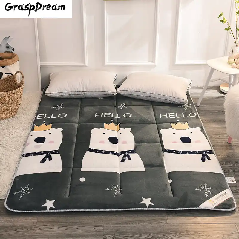Graspdream Flannel Mattress Tatami Mat 3 5cm Thickness For Bedroom Sleeping On Floor Mat Folding Mats For Daily Use