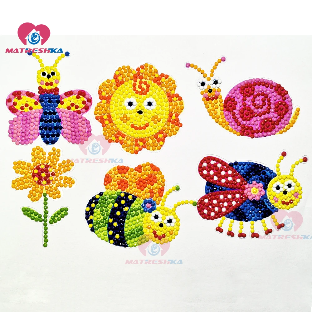 

5D Diamond Painting Full Drills Gifts Children toy Diamond Embroidery full Round Diamond Crafts Fridge sticker Cartoon pictures