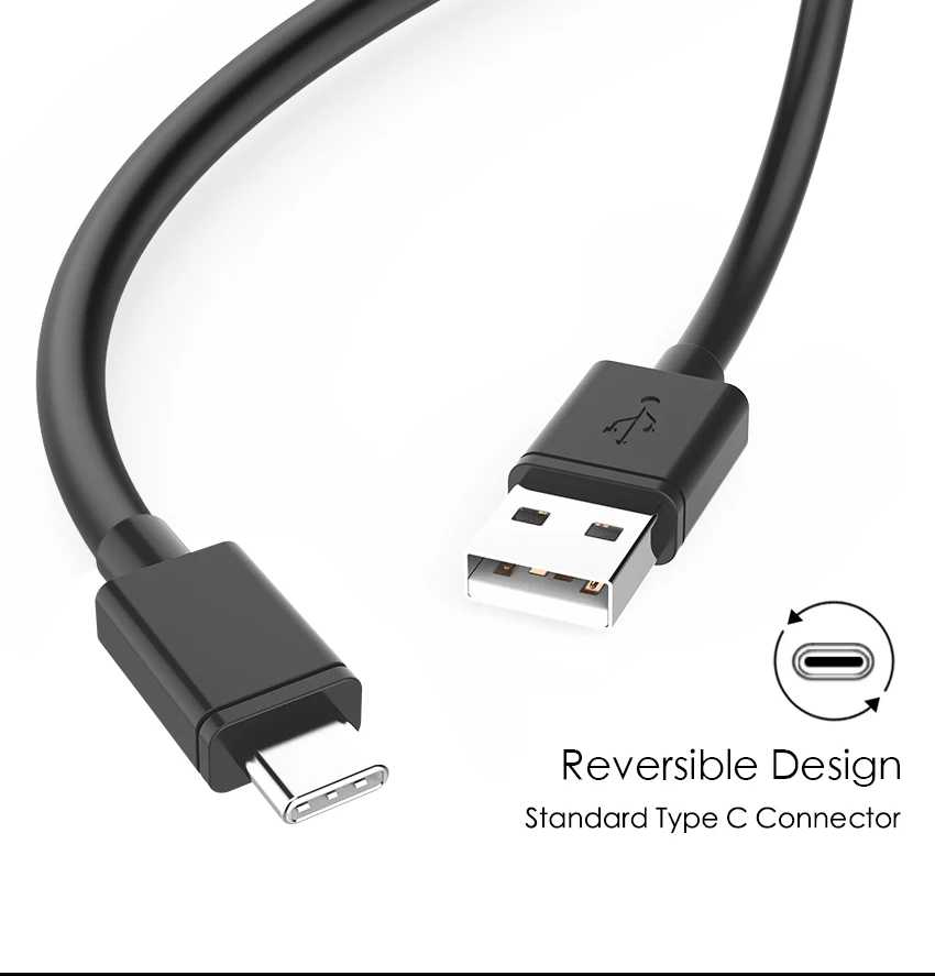 

1M TPE USB Type C Cable Fast Charging Data for Samsung Galaxy S9 Note 8 USB 3.0 Sync Reversible 2.4A for Huawei P10 Pro Charger