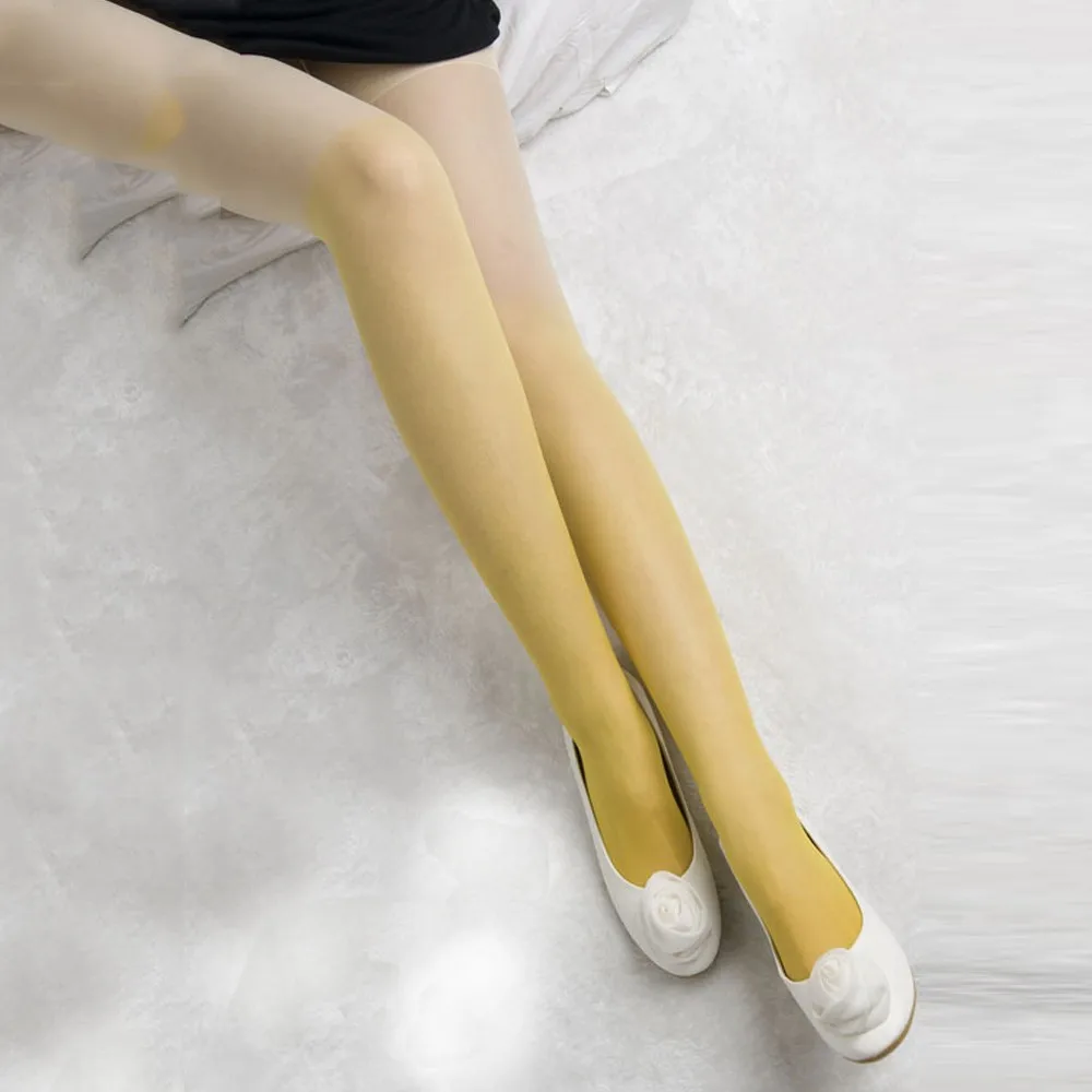 Sexy Socks Japan Style Vintage Gradual Gradient Change Solid Pantyhose Girls Knee High Socks Calcetas Mujer Largas