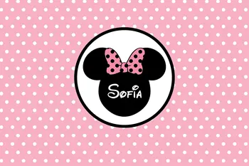 

Custom Minnie Mouse Princess Pink Wall Baby Shower Party backgrounds Computer print birthday backdrops