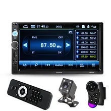 7-дюймовый автомобильный мультимедийный плеер 2 Din HD Bluetooth универсальный автомобильный Радио MP5 медиа-проигрыватель TF FM вспомогательный Вход заднего вида HD Камера