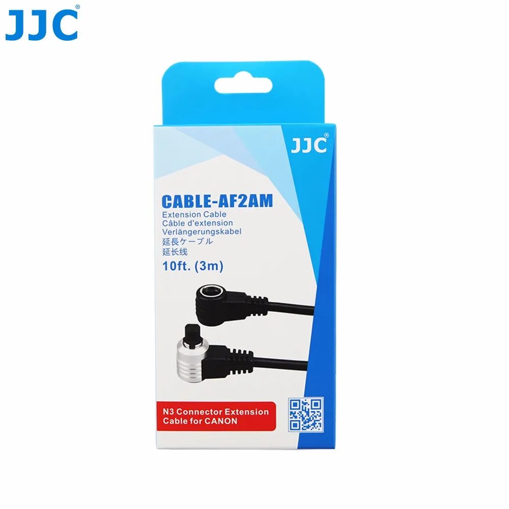 JJC CABLE-AF2AM c/âble dextension remplace Canon ET-1000N3 3,0 m pour Canon EOS SLR avec un connecteur N3