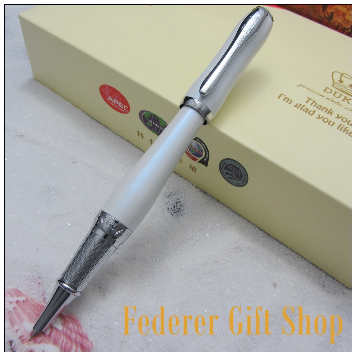 5 цветов комплект герцог Леди Элегантный розовый EF перьевая ручка металлическая подарок чернилами ручка Топ Перл G06 с обычной подарочная коробка
