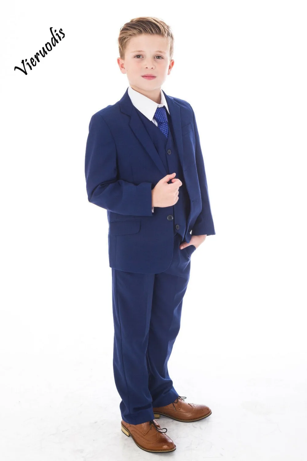 

Boys Blue Suits Royal Blue Suit Navy Formal Wedding PageBoy Party Prom 3pcs Suit