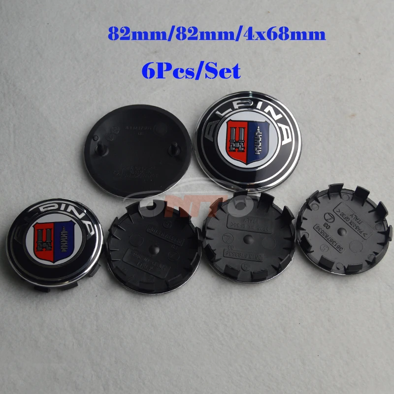 

6pcs/set Auto Wheel Center hub Covers Car Emblem kit 82mm /82mm/4X 68MM No Expoy Car emblem logo badge Bonnet Boot Logo Badge