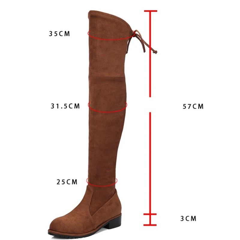 Black Rodilla Otoño brown Mujeres gray Invierno Moda Vaca Botas Encima Tacones Largo De Por La Zapatos Ante Cr749 Elástico Bolso Gruesos Enmayer Las qRx1gX