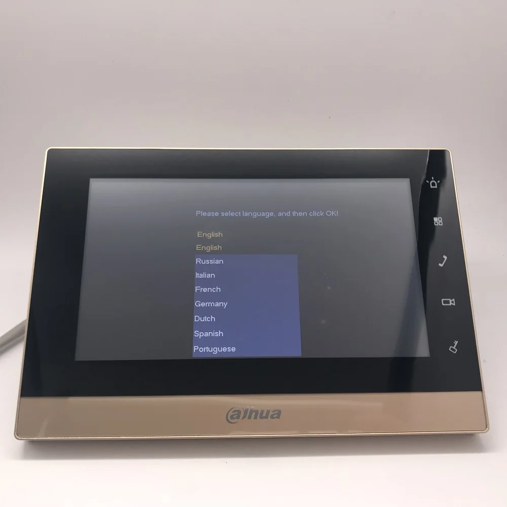 AHUA многоязычный VTH1510CH видеодомофон с сенсорным экраном цветной внутренний
