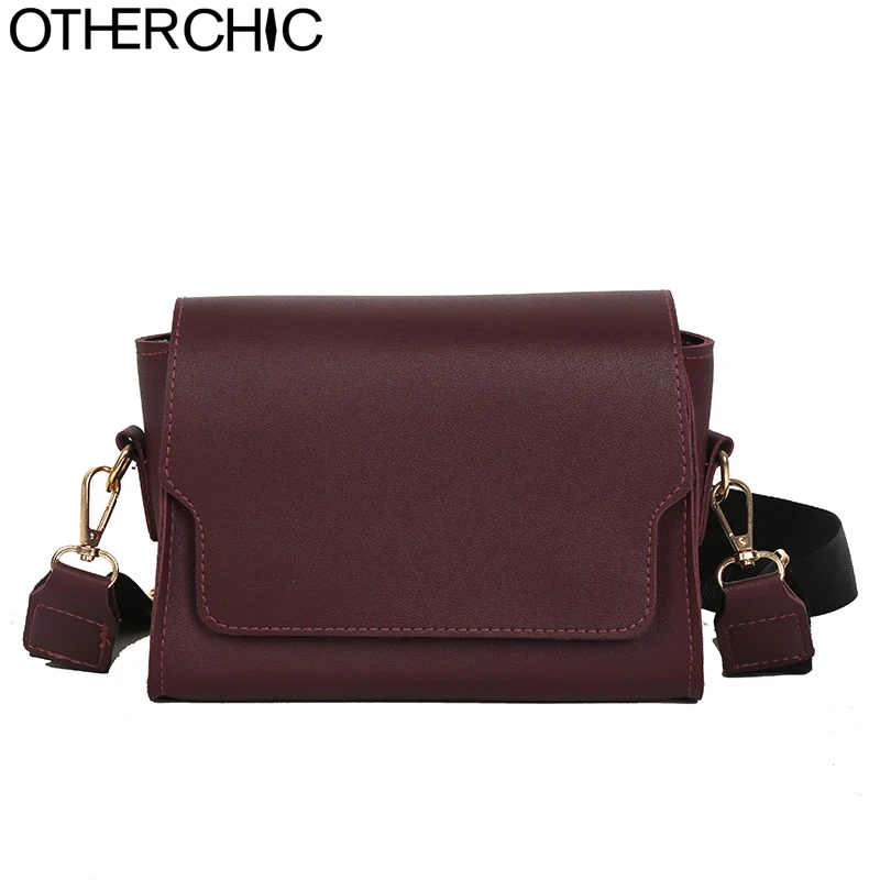

OTHERCHIC New Women Simple Crossbody Bag Satchel Handbag Purse Small Fashion Messenger Bag Shoulder Saddle Bag Girls 8N12-16
