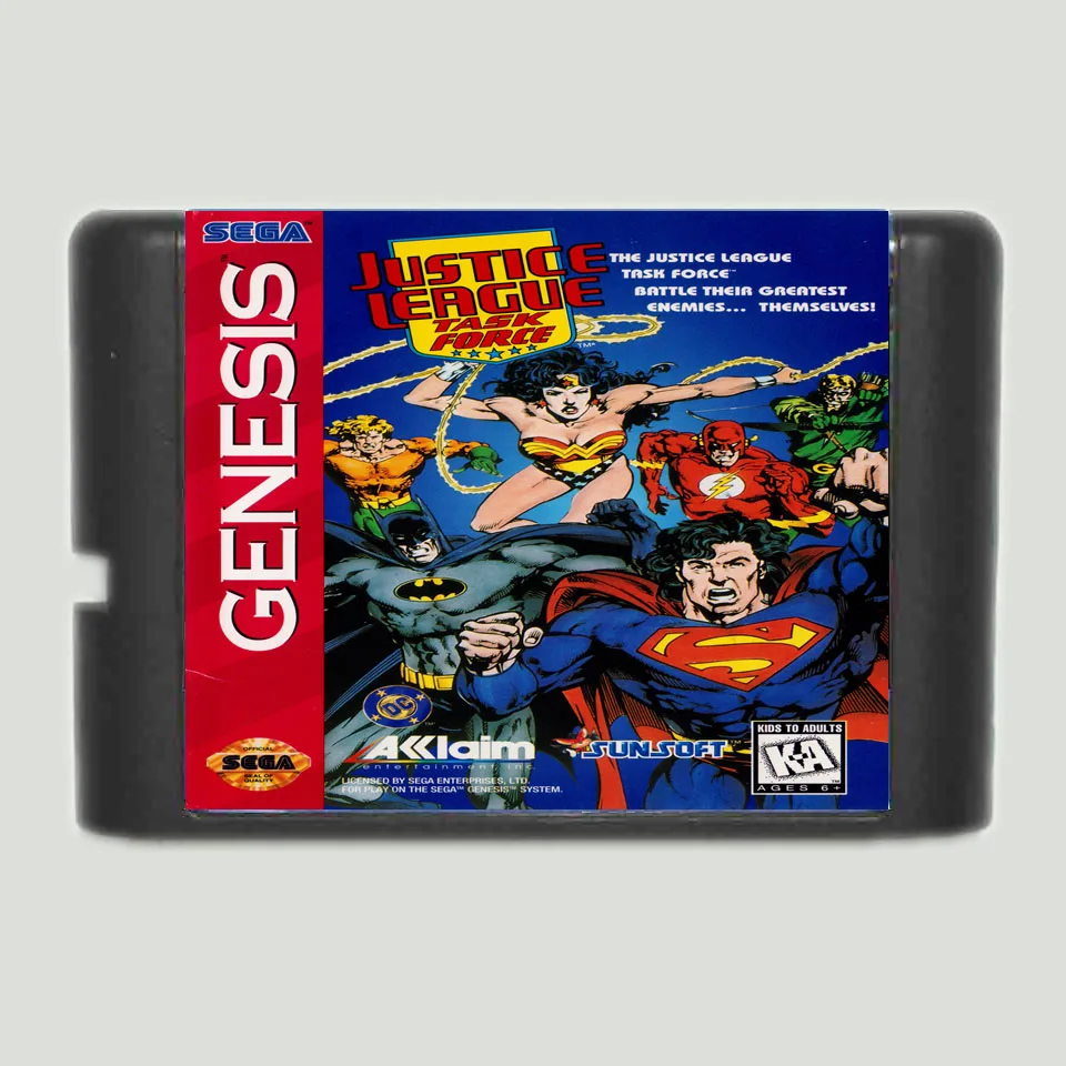 Лига Справедливости целевой 16 бит MD карточная игра для Sega игры Mega Drive
