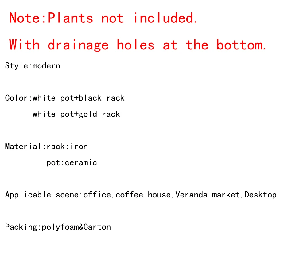 Креативные керамические прямоугольные белые цветочные горшки в ...