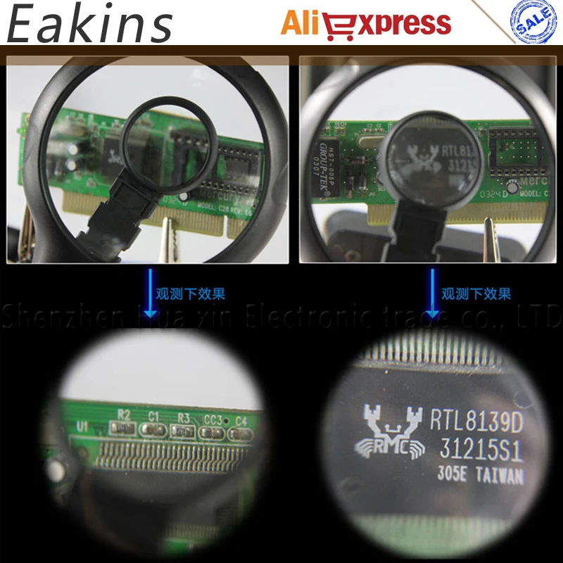 Ferramentas de Reparo multifuncional Lupa 2.5X 7.5X