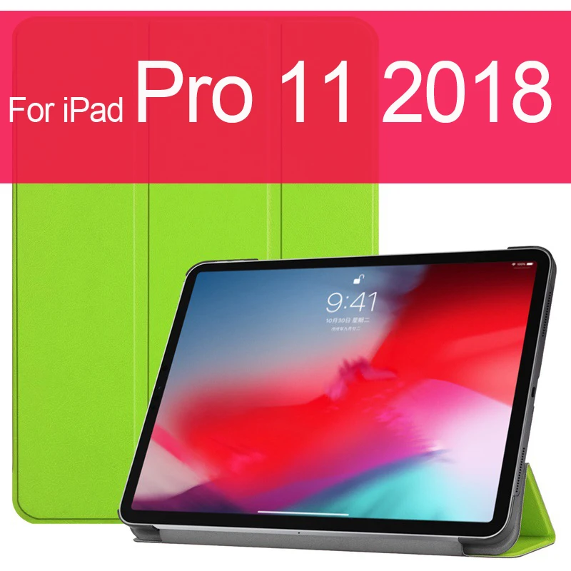 Для iPad Pro 11 12,9 чехол с поддержкой беспроводной зарядки для Apple Pencil Автоматический Режим сна/пробуждения умный чехол для iPad Pro 11 Funda - Цвет: Зеленый