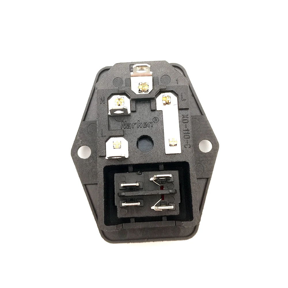 Новый 10A 250V Входной модульный Штепсель предохранитель переключатель Мужской
