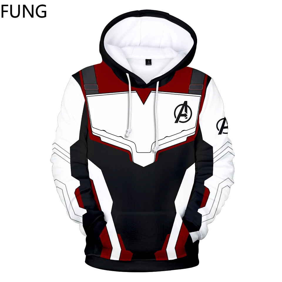 

Marvel The Avengers 4 Endgame Hoodie Quantum Realm Cosplay Costume Hoodies Men Hooded Avengers Zipper End Game Sweatshirt Jacket