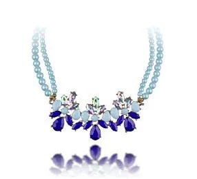 New Fashion Elegant Light Colour Flower Gem Necklace For Women #N1473 | Украшения и аксессуары