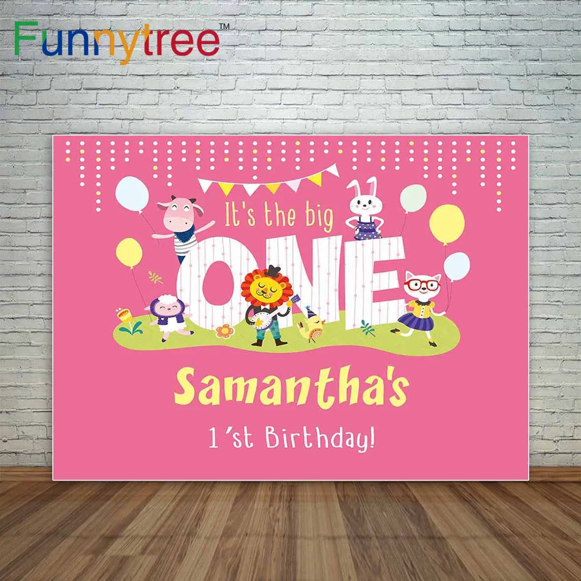 Funnytree 1st Birthday Party Invitation Card background decoration