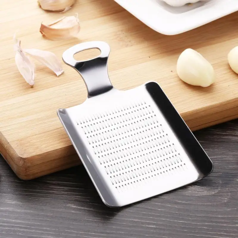 High Quality Practical Kitchen Ginger Wasabi Stainless Steel Garlic Grater mill tool 11.5*7.5CM