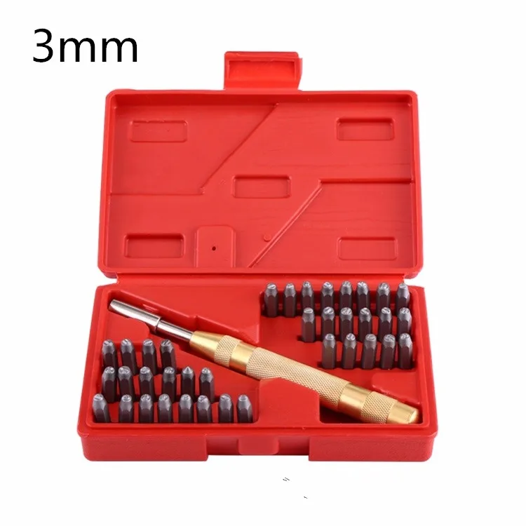 

Набор инструментов для пробивки алфавита, букв и цифр, 3 мм