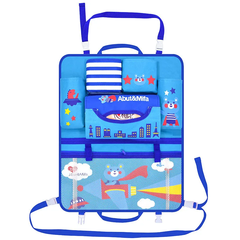 

Baby Cute Cartoon Bear Kitty Car Seat Back Storage Hang Bag Organizer Pocket Car styling Interior Back Seat Protector for Kids C