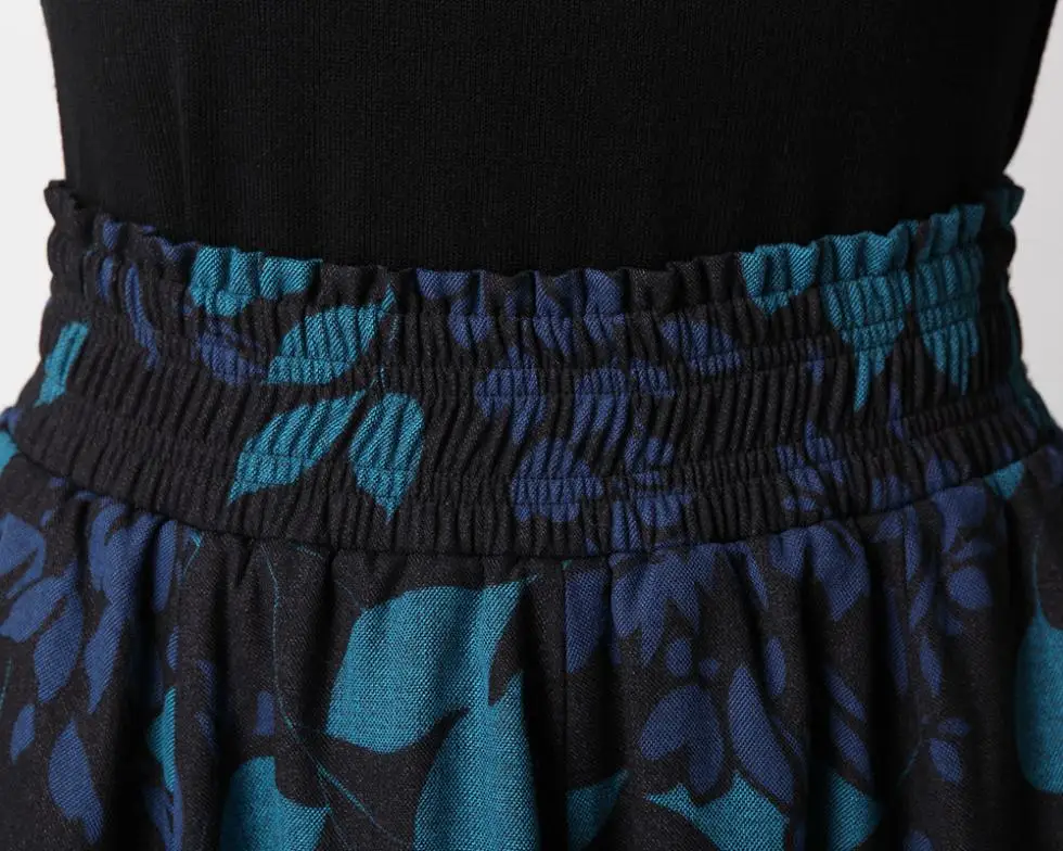 На заказ,, осенняя и зимняя женская длинная юбка большого размера в богемном стиле, Женская плиссированная утолщенная длинная юбка