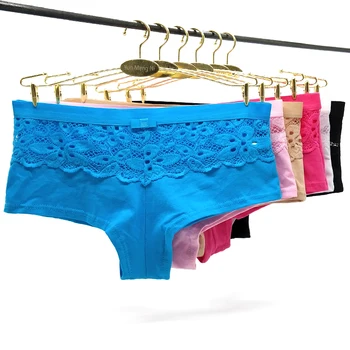 

Pack of 12 Stretched Cotton Hipster Boxer Short Spandex Cotton Women Boyshorts Underwear Lady Panties Sexy Lingerie Wholesale