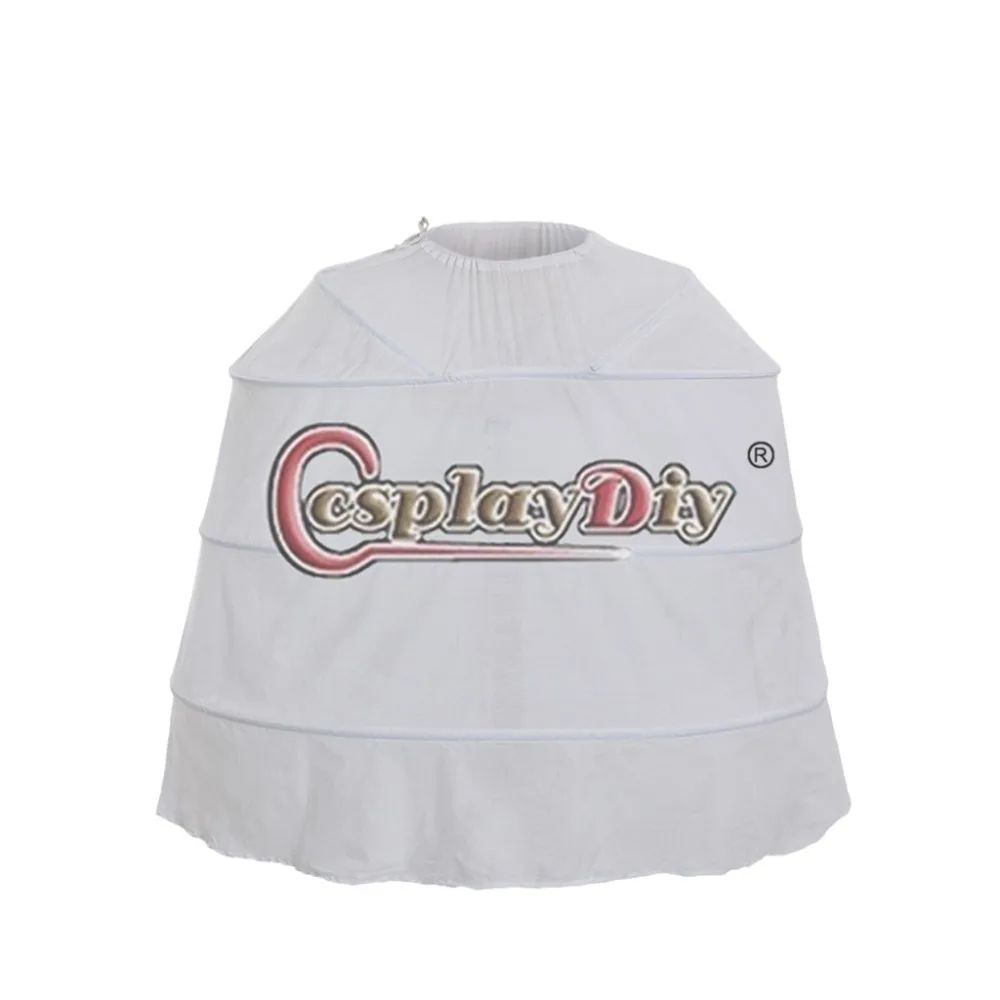 Cosplaydiy средневековая кринолиновая юбка Женская бальная Dickens Нижняя с белой