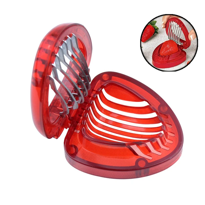 

Simply Slice Stainless Steel Blade Strawberry Slicer - Great Boiled Egg Cutter