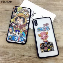 

3D Relief lovely cartoon One Piece tpu phone case for iphone 6 6s 6plus 7 8 plus phone cases cover for iphone x xs coque funda