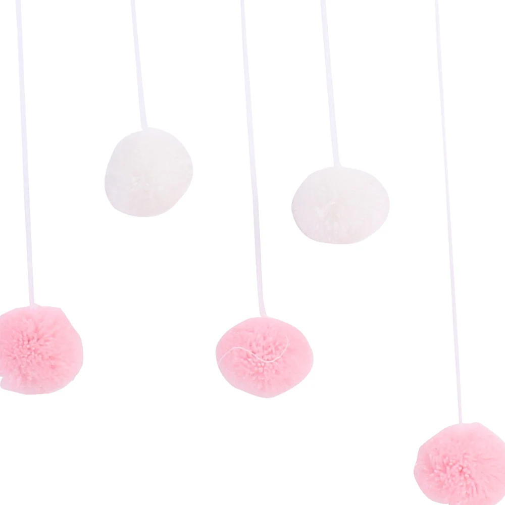 MrY Bed Hanging Tent Toy Funny Raining Clouds Water Drop hair ball string Baby Rattles for 5