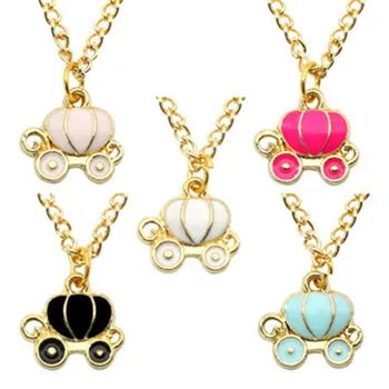 

Fashion dripping pumpkin car pendant necklace personality cartoon alloy clavicular chain clothing accessories wholesale