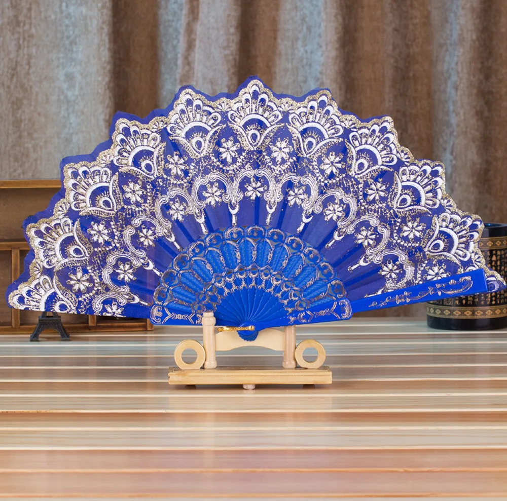 Китайский Испанский Стиль вентилятор танцевальная Свадебная вечеринка кружева складной ручной цветок Декоративные веера Abanicos Para Boda Eventail L4