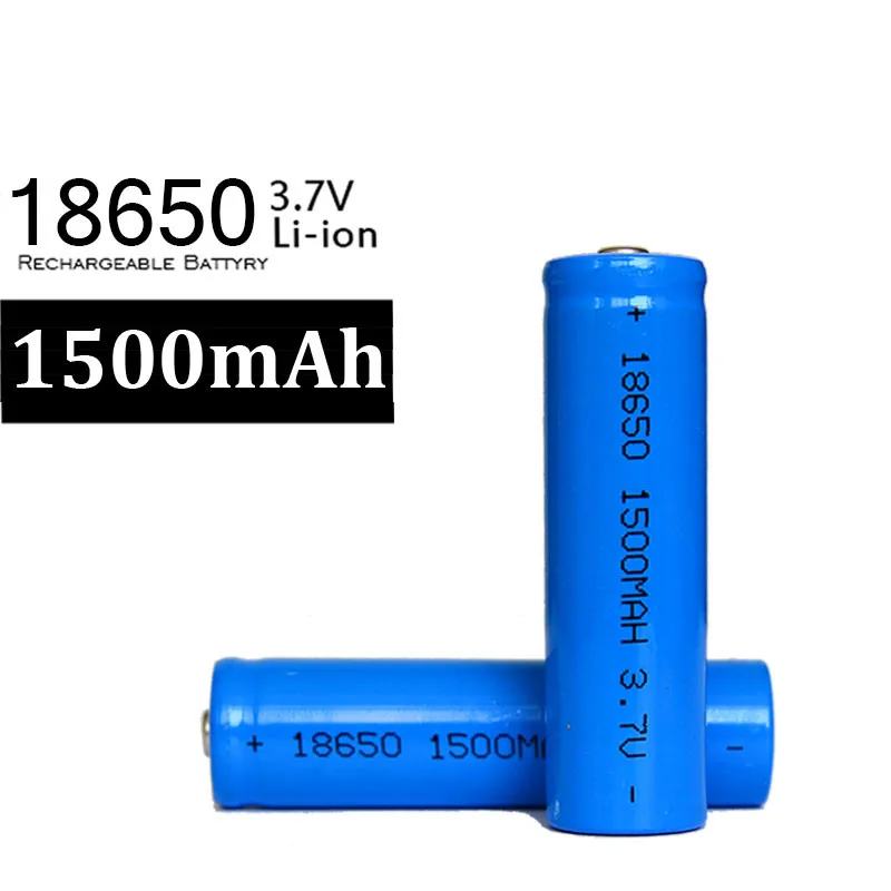 100 шт/партия 18650 1500mah3. 7 V аккумуляторная батарея для светодиодного фонарика
