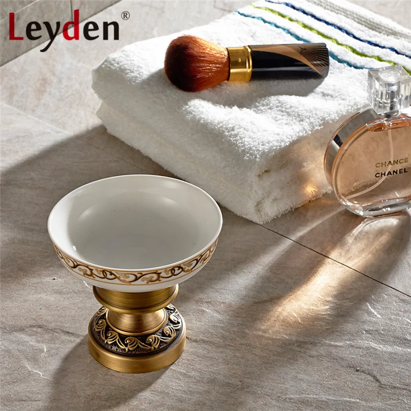Leyden античный латунный/ORB держатель для мыла винтажный керамический посуды резной