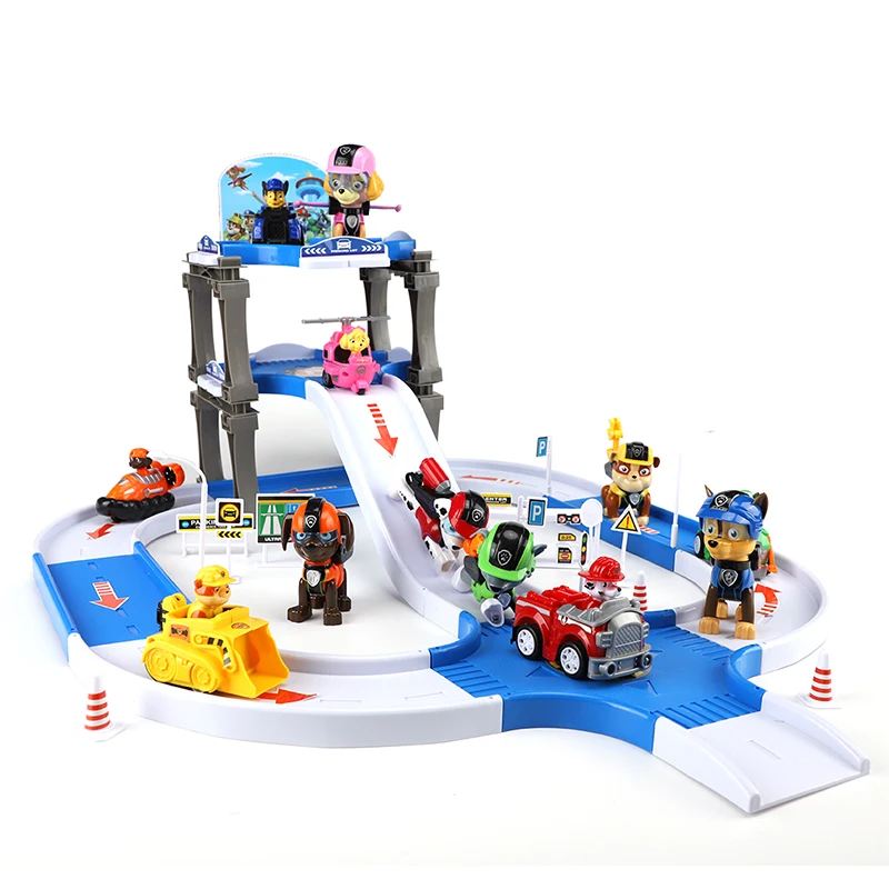 

Paw Patrol pupply dog track car toy set Patrulla Canina Juguetes Action Figures toys Kids Gift