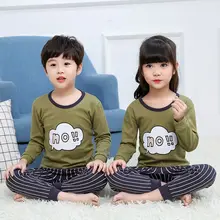 Детская одежда осенние детские пижамные комплекты костюм для маленьких девочек Рождественская одежда для сна с рисунком для мальчиков зимние пижамы для малышей