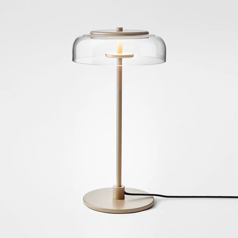 Us 107 01 36 Off Nordic Modern Simple Glass Led Table Desk Lamp Living Room Wall Decor Bedroom Bedside Light Crystal Pendant Designer Lamps In