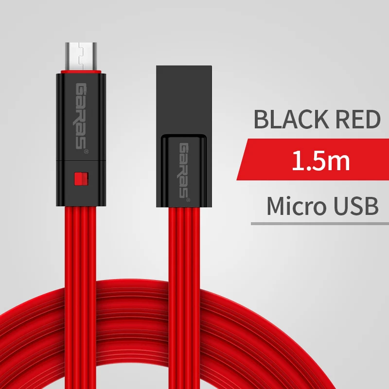 GARAS микро USB кабель для быстрой зарядки USB кабель для передачи данных для samsung/Xiaomi/huawei цинковый сплав обновленный микро USB кабель 1,5 м - Цвет: micro usb cable