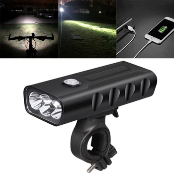 

Waterproof Black Rechargeable USB 3 T6 LED Bicycle Lamp with 360 Degree Rotation Bracket and 3 Modes Light for Bicycle