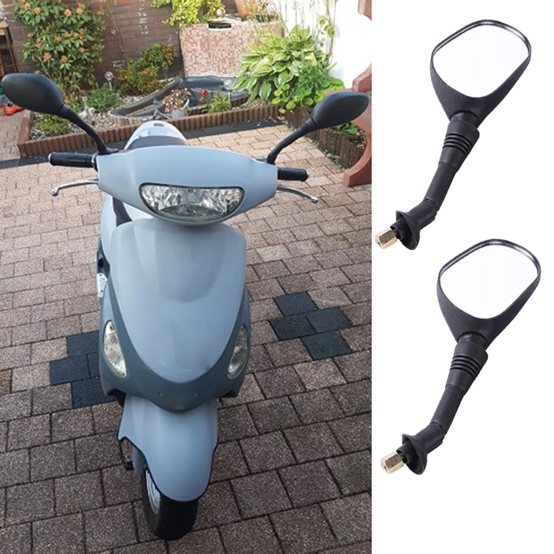 

Motorcycle Rear Mirror Motorbike Scooter Side back View Mirror Black Rearview Mirrors For yamaha Honda Suzuki Kawasaki 8mm