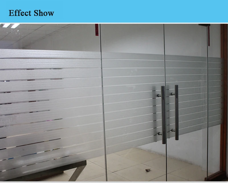 Strips Style Thickening Frosted Static Sticker No Gluey Shutter Film Office Glass Partition Decor Security Glass Stripe Sticker