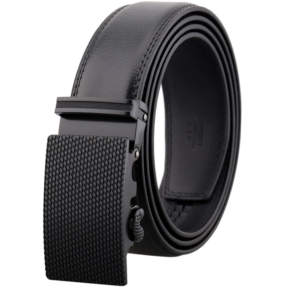 Men's automatic casual belt for jeans male luxury genuine leather no