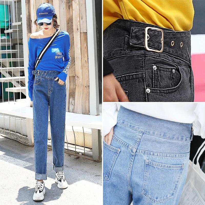 Women jeans Trendy Casual Vintage Boyfriend High Waist